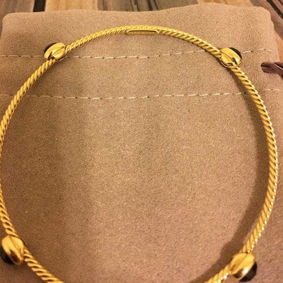 David Yurman Yellow Gold With Black Onyx Bracelet - Picture 4 of 4